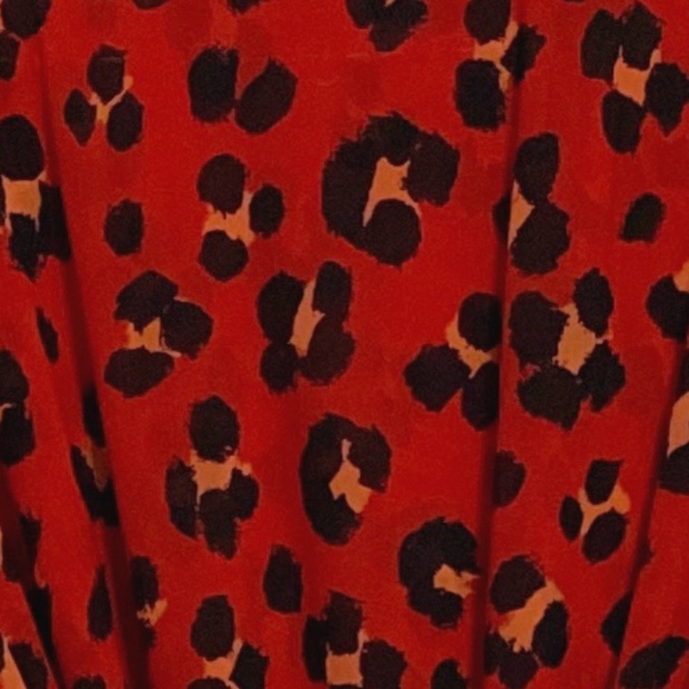 CAbi Red Leopard Print Midi Dress - Picture 6 of 9